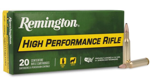 REMINGTON MUNITION .222 REM 50GR HIGH PERFORMANCE PSP 20/200