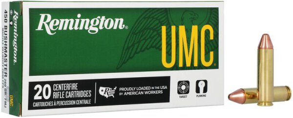 REMINGTON MUNITION .450 BUSHMASTER 260GR UMC FMJ 20/200