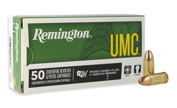 REMINGTON MUNITION 9MM LUGER 124GR UMC FMJ 50/500