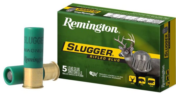 REMINGTON MUNITION 12/70 12GA 2-3/4" 438GR 1OZ SLUGGER RIFLED SLUGS 5/250