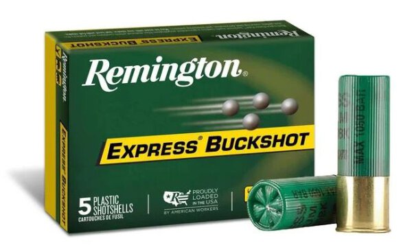 REMINGTON MUNITION 12/70 12GA 2-3/4" #000 BUCK 8 PELLETS EXPRESS BUCKSHOT 5/250