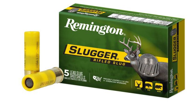 REMINGTON MUNITION 20/70 20GA 2-3/4" 383GR 5/8OZ SLUGGER RIFLED SLUG 5/250