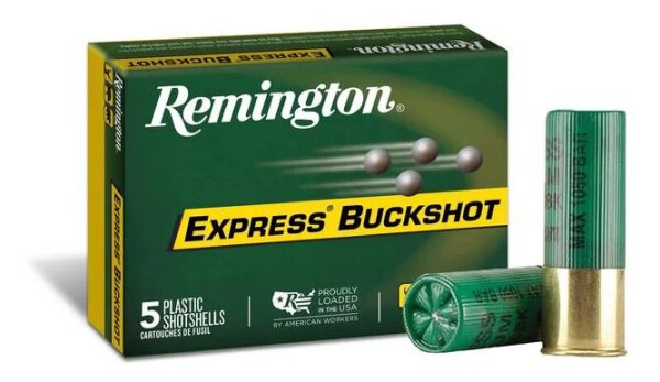 REMINGTON MUNITION 12/70 12GA 2-3/4" #00 BUCK 9 PELLETS EXPRESS BUCKSHOT 5/250