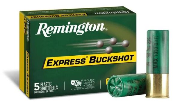 REMINGTON MUNITION 12/70 12GA 2-3/4" #4 BUCK 27 PELLETS EXPRESS BUCKSHOT 5/250