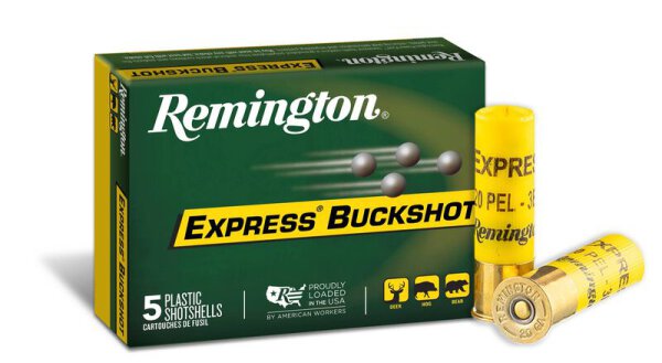REMINGTON MUNITION 20/70 20GA 2-3/4" #3 BUCK 20 PELLETS EXPRESS BUCKSHOT 5/250