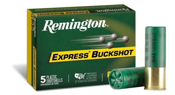 REMINGTON MUNITION 12/76 12GA 3" #4 BUCK 41PELLETS EXPRESS MAGNUM BUCKSHOT 5/250