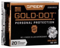 SPEER MUNITION .380 AUTO 90GR GDHP 20/500