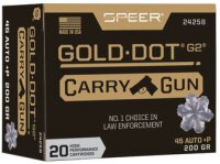 SPEER MUNITION .45 AUTO+P 200GR GDHP 20/200