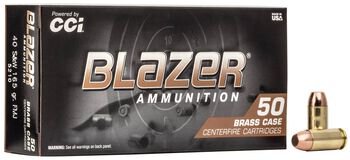CCI MUNITION .40 S&W 165GR BLAZER BRASS FMJ 50/1000