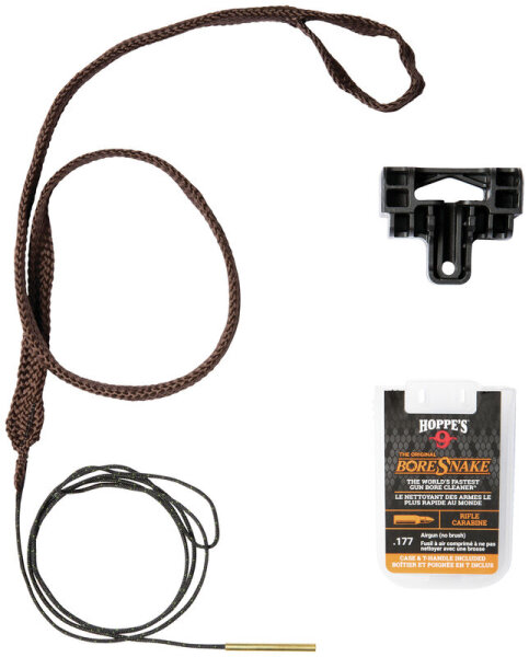HOPPES REINIGUNGSSCHNUR BORESNAKE .177 RIFLE AIRGUN OHNE B&Atilde;&oelig;RSTE MIT HANDGRIFF+BOX VE:6/54