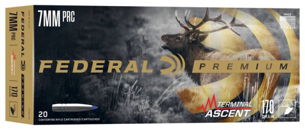 FEDERAL MUNITION 7MM PRC 170GR TERMINAL ASCENT 20/200