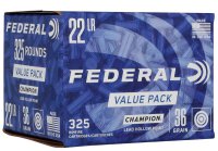 FEDERAL MUNITION .22 LR 36GR LEAD HP 325/3250