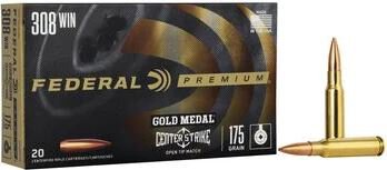 FEDERAL MUNITION .308 WIN 175GR OTM BULLET GOLD MEDAL CENTERSTRIKE 20/200