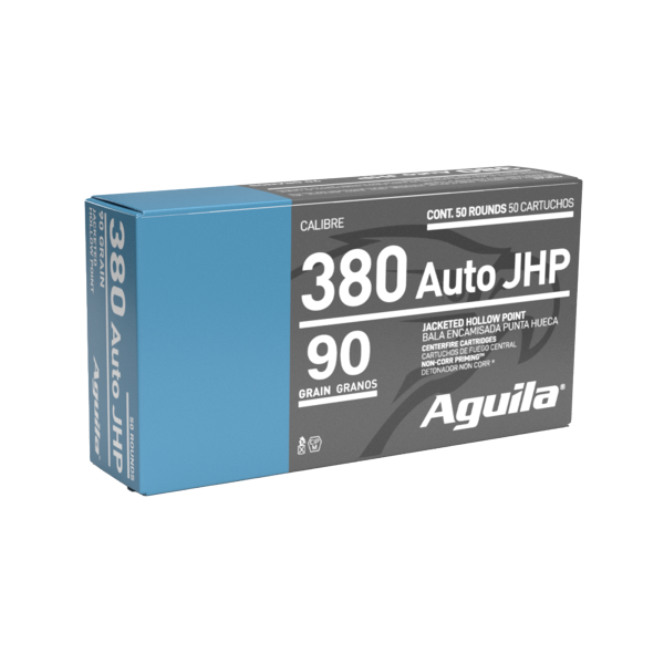 AGUILA MUNITION .380 AUTO 90GR STANDARD JHP 50/500