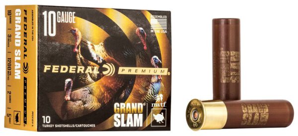FEDERAL MUNITION 10/89 10GA 3-1/2" 2OZ #5 PREMIUM "GRANDSLAM" 10/50