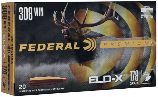 FEDERAL MUNITION .308 WIN 178GR ELD-X 20/200