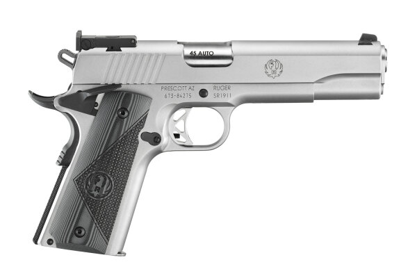 RUGER PISTOLE SR1911 TARGET .45 AUTO 5"/12,7CM LOW-GLARE STAINLESS
