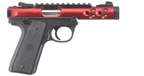 RUGER PISTOLE MARK IV 22/45 LITE .22 LR 4,4"/11,18CM ROT ANODIZED 1/2"-28