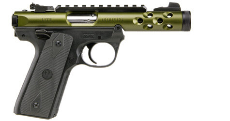RUGER PISTOLE MARK IV 22/45 LITE .22 LR 4,4"/11,18CM OD GR&Atilde;&oelig;N ANODIZED 1/2"-28
