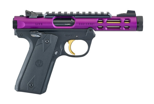 RUGER PISTOLE MARK IV 22/45 LITE .22 LR 4,4"/11,18CM LILA ANODIZED 1/2"-28