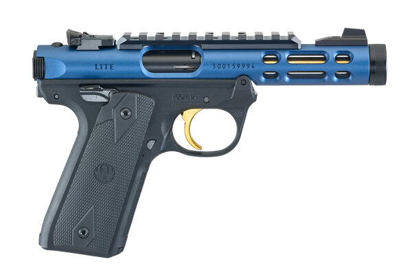 RUGER PISTOLE MARK IV 22/45 LITE .22 LR 4,4"/11,18CM KOBALT KINETIC SLATE ANODIZED 1/2"-28