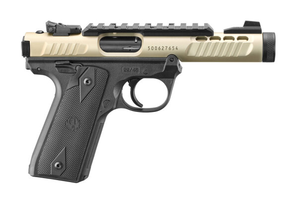 RUGER PISTOLE MARK IV 22/45 LITE .22 LR 4,4"/11,18CM CHAMPAGNE ANODIZED 1/2"-28