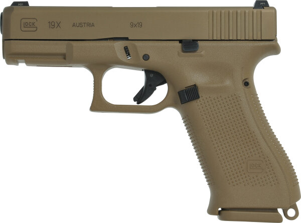 GLOCK PISTOLE G19X CROSSOVER 9MM LUGER 4"/10,2CM COYOTE