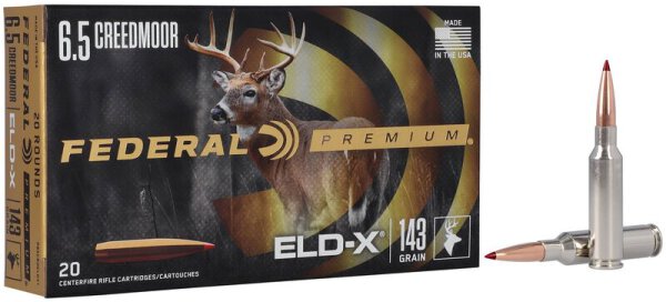 FEDERAL MUNITION 6,5MM CREEDMOOR 143GR ELD-X 20/200