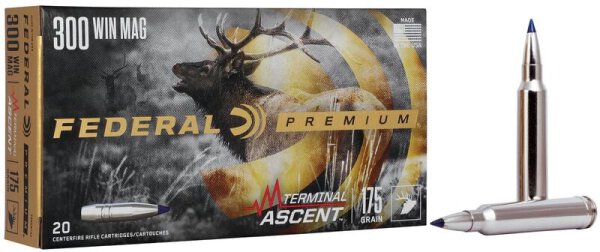 FEDERAL MUNITION .300 WIN MAG 175GR TERMINAL ASCENT 20/200
