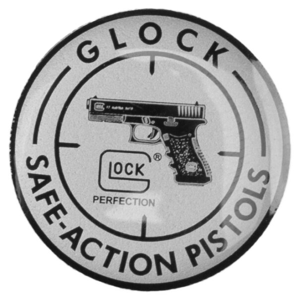 GLOCK PIN "SAVE ACTION PISTOLS" SILBER
