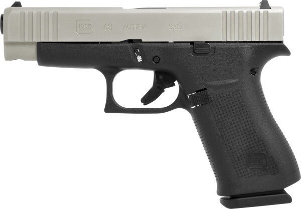 GLOCK PISTOLE G48 FS SLIM 9MM LUGER 4,2"/10,6CM SILBER